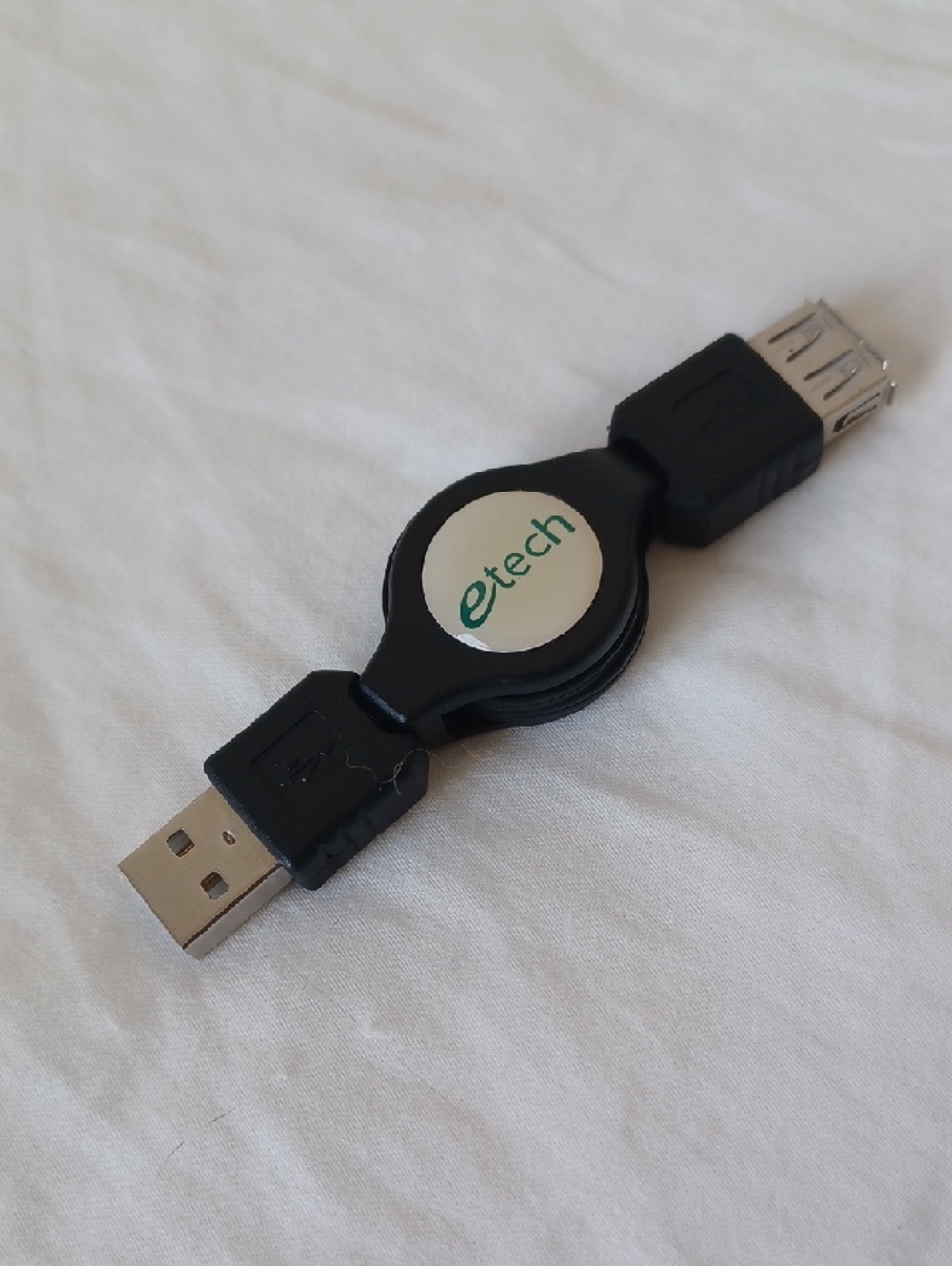 3/$25 SALE etech Retractable USB Type A Male To USB Type A Female Cable extender